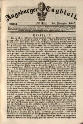 Augsburger Tagblatt Freitag 14. November 1845