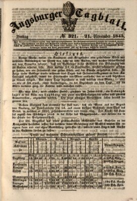 Augsburger Tagblatt Freitag 21. November 1845