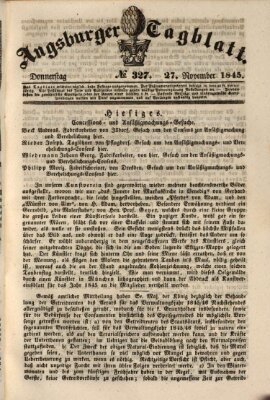 Augsburger Tagblatt Donnerstag 27. November 1845