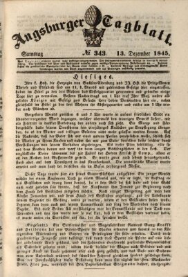 Augsburger Tagblatt Samstag 13. Dezember 1845