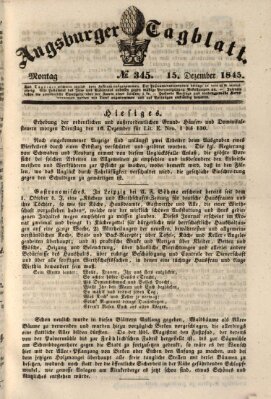 Augsburger Tagblatt Montag 15. Dezember 1845