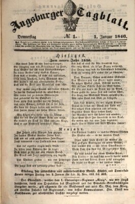 Augsburger Tagblatt Donnerstag 1. Januar 1846