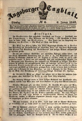 Augsburger Tagblatt Dienstag 6. Januar 1846