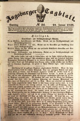 Augsburger Tagblatt Samstag 24. Januar 1846