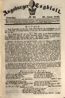 Augsburger Tagblatt Donnerstag 29. Januar 1846