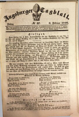 Augsburger Tagblatt Freitag 6. Februar 1846