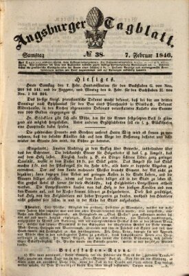 Augsburger Tagblatt Samstag 7. Februar 1846