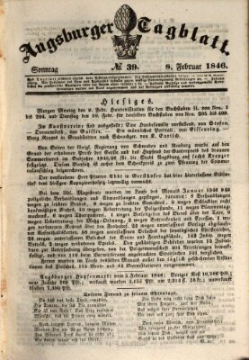 Augsburger Tagblatt Sonntag 8. Februar 1846