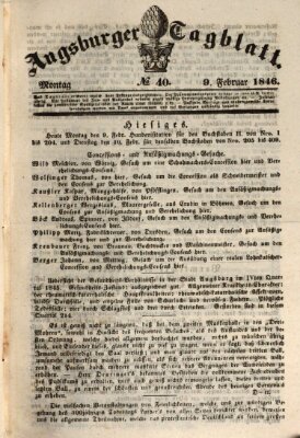 Augsburger Tagblatt Montag 9. Februar 1846