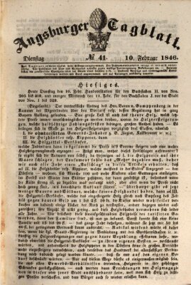 Augsburger Tagblatt Dienstag 10. Februar 1846