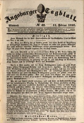 Augsburger Tagblatt Mittwoch 11. Februar 1846