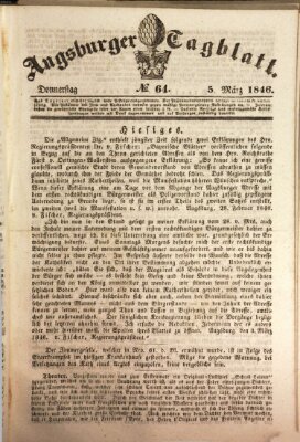 Augsburger Tagblatt Donnerstag 5. März 1846