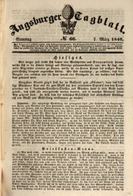 Augsburger Tagblatt Samstag 7. März 1846