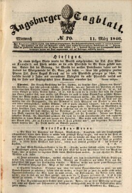 Augsburger Tagblatt Mittwoch 11. März 1846