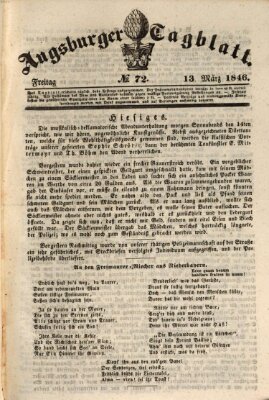 Augsburger Tagblatt Freitag 13. März 1846