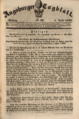Augsburger Tagblatt Sonntag 5. April 1846
