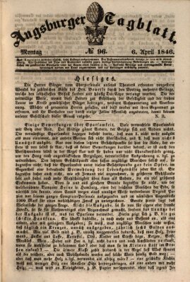 Augsburger Tagblatt Montag 6. April 1846