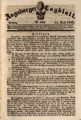 Augsburger Tagblatt Dienstag 14. April 1846