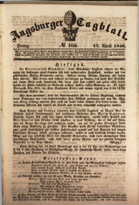 Augsburger Tagblatt Freitag 17. April 1846