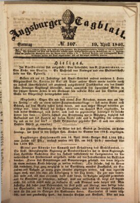 Augsburger Tagblatt Sonntag 19. April 1846