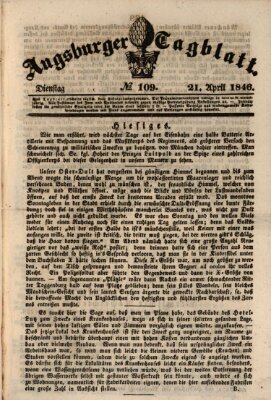 Augsburger Tagblatt Dienstag 21. April 1846