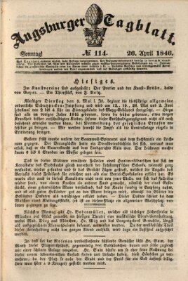 Augsburger Tagblatt Sonntag 26. April 1846