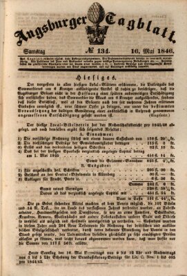 Augsburger Tagblatt Samstag 16. Mai 1846