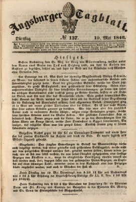 Augsburger Tagblatt Dienstag 19. Mai 1846