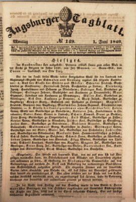 Augsburger Tagblatt Montag 1. Juni 1846