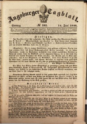 Augsburger Tagblatt Sonntag 14. Juni 1846