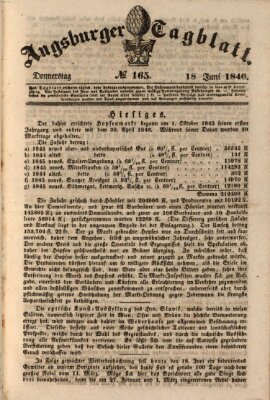 Augsburger Tagblatt Donnerstag 18. Juni 1846