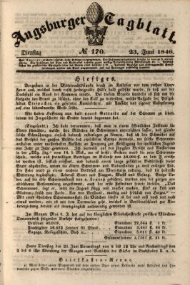 Augsburger Tagblatt Dienstag 23. Juni 1846