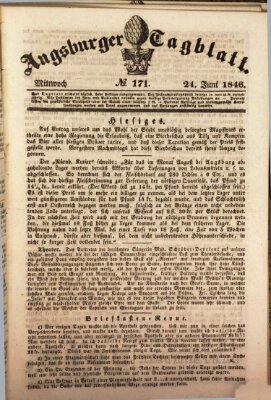 Augsburger Tagblatt Mittwoch 24. Juni 1846