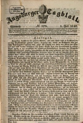 Augsburger Tagblatt Mittwoch 1. Juli 1846