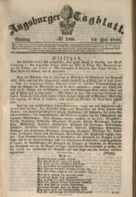 Augsburger Tagblatt Sonntag 12. Juli 1846