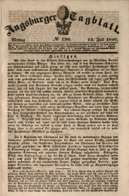 Augsburger Tagblatt Montag 13. Juli 1846