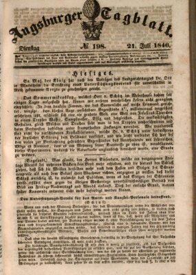 Augsburger Tagblatt Dienstag 21. Juli 1846