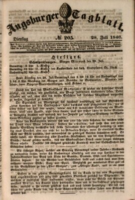 Augsburger Tagblatt Dienstag 28. Juli 1846