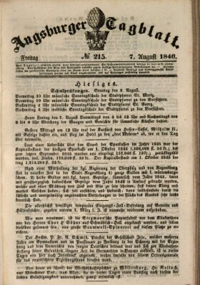 Augsburger Tagblatt Freitag 7. August 1846