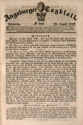 Augsburger Tagblatt Donnerstag 20. August 1846