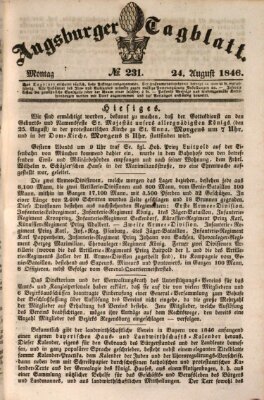 Augsburger Tagblatt Montag 24. August 1846