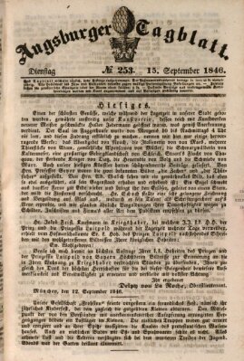 Augsburger Tagblatt Dienstag 15. September 1846