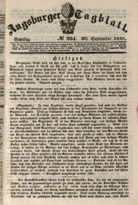 Augsburger Tagblatt Samstag 26. September 1846