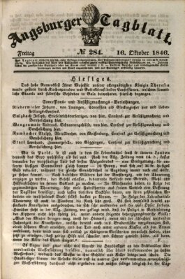 Augsburger Tagblatt Freitag 16. Oktober 1846