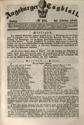 Augsburger Tagblatt Freitag 23. Oktober 1846