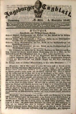 Augsburger Tagblatt Donnerstag 5. November 1846