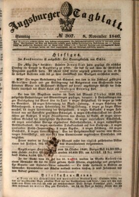 Augsburger Tagblatt Sonntag 8. November 1846