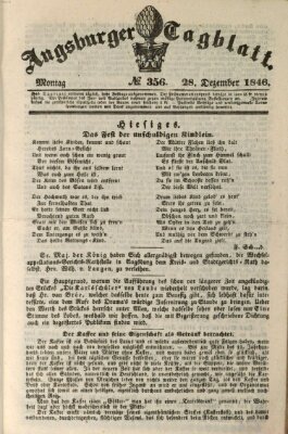 Augsburger Tagblatt Montag 28. Dezember 1846