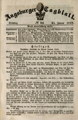 Augsburger Tagblatt Sonntag 24. Januar 1847