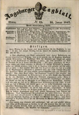 Augsburger Tagblatt Montag 25. Januar 1847